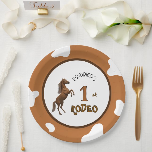 Prato De Papel Primeiro Rodeio (Casamento)