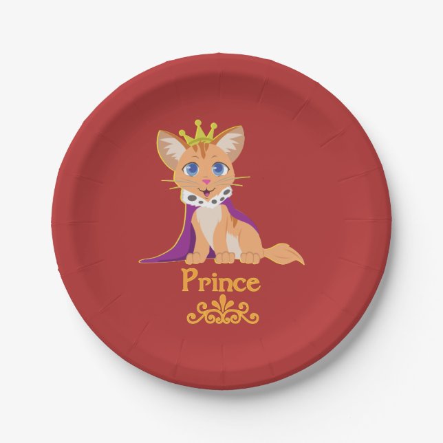 Prato De Papel Prince Kitten (Frente)