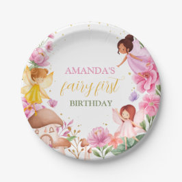 Prato De Papel Princesa de Fada Magia - Aniversário