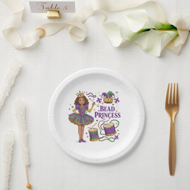 Prato De Papel Princesa Miçanga - Mardi Gras (Casamento)