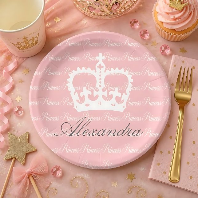 Prato De Papel Princesa Rosa e Branca (Criador carregado)