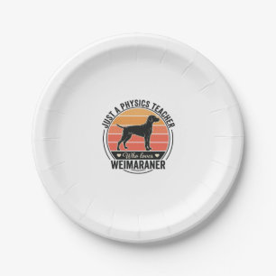 Prato De Papel Professor de Física Ama Weimaraner Design de Cacho