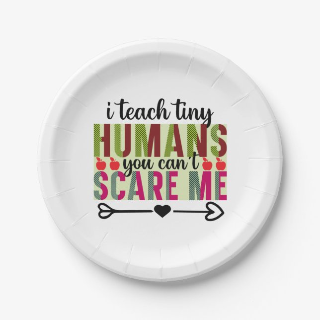 Prato De Papel Professor de presentes | Ensino seres humanos pequ (Frente)