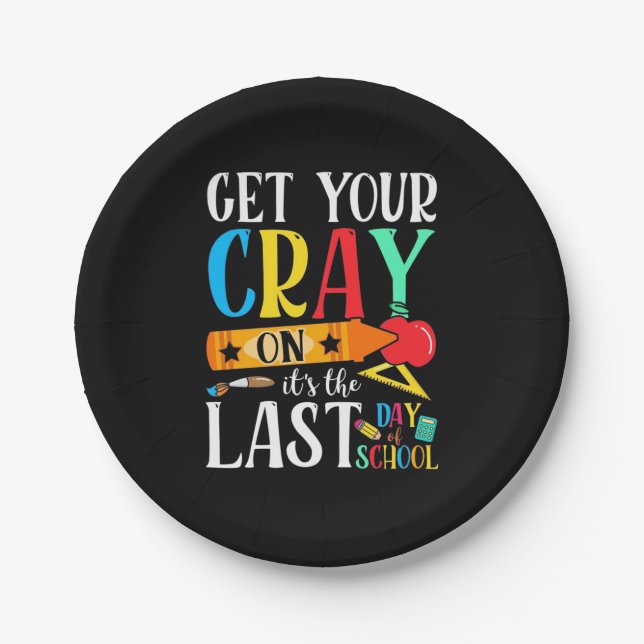 Prato De Papel Professor No Último Dia Da Escola (Frente)