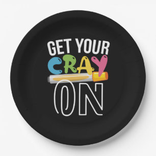 Prato De Papel Professora Arte Entra No Seu Cray