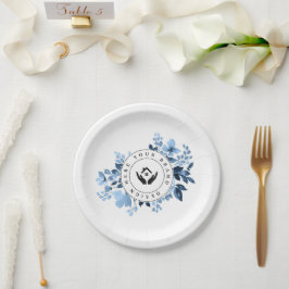 Prato De Papel Promocional de texto e logotipo personalizado mini