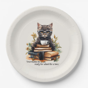 Prato De Papel Pronto Para A Escola Como Um Chefe