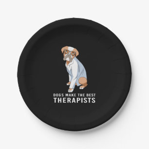 Prato De Papel Psicólogo Terapeuta de Cães Terapêuticos