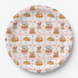 Prato De Papel Pug Bon Appetit Hamburger Taco Comida