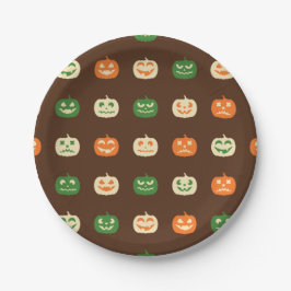 Prato De Papel Pumpkin do Halloween Cores de Queda