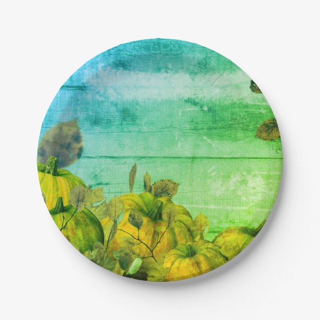Prato De Papel Pumpkin Patch Paper Plate (Frente)