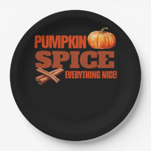 Prato De Papel Pumpkin Spice All Classic Basic Design
