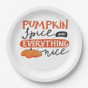 Prato De Papel Pumpkin Spice E Latte