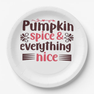 Prato De Papel Pumpkin Spice E Tudo Muito Engraçado Citação