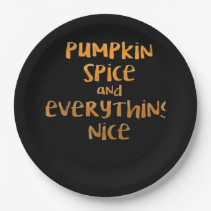 Prato De Papel Pumpkin Spice E Tudo O Que É Boa Design