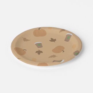 Prato De Papel Pumpkin Spice/Queda de Papel