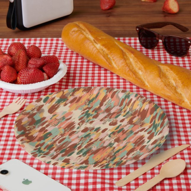 Prato De Papel Pumpkin Spice Standard (Piquenique)