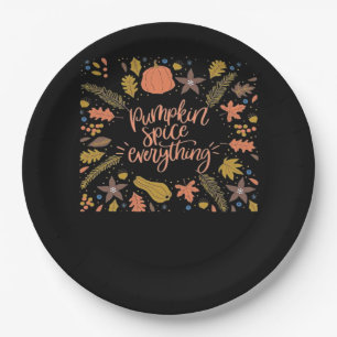 Prato De Papel Pumpkin Spice Tudo Engraçado Design