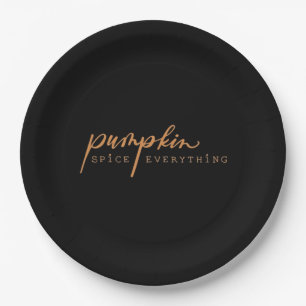 Prato De Papel Pumpkin Spice Tudo Essencial Engraçado e Viral D