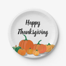 Prato De Papel Pumpkins de laranja