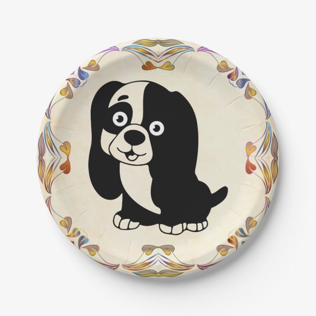 Prato De Papel Puppy Paper Plate (Frente)