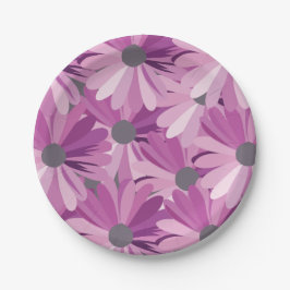 Prato De Papel Purple African Daisy Floral