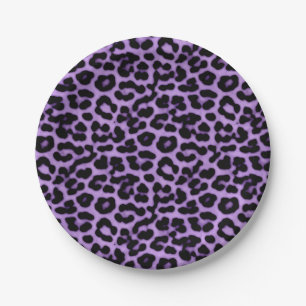 Prato De Papel Púrpura de Impressão das manchas-leopardo