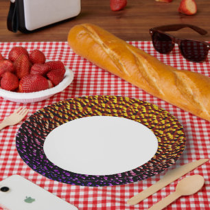 Prato De Papel Quadrados 4 do metal