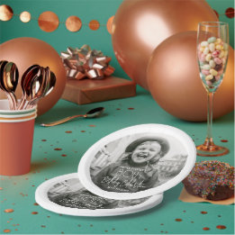 Prato De Papel QUALQUER Festa de Fotografia de Tipografia Branca 