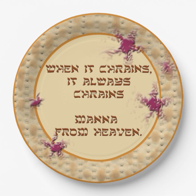 Prato De Papel Quando Chover...Placa de papel (Frente)