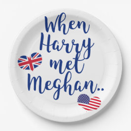 Prato De Papel Quando Harry conheceu Meghan | Casamento Real Dive