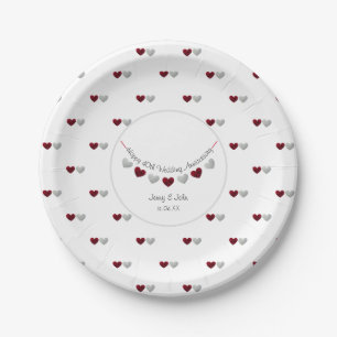 Prato De Papel Quarenta Ruby Wedding Annianiversary broting