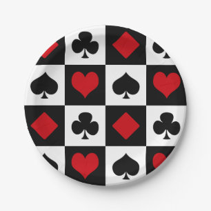 Prato De Papel Quatro ternos do cartão