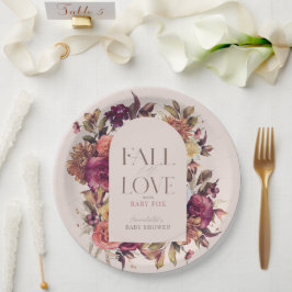 Prato De Papel Queda no amor Outono Arco da Terra Rosa Chá de fra