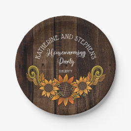 Prato De Papel Queda russa | Autumn Sunflower Housearming Party