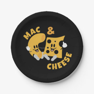 Prato De Papel Queijo Mac & Queijo Engraçado Ideia de Presente