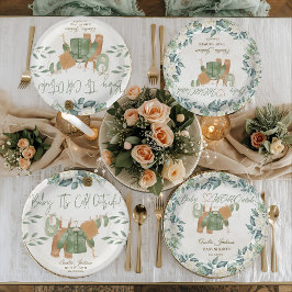 Prato De Papel Querida, é frio fora do Chá de fraldas.