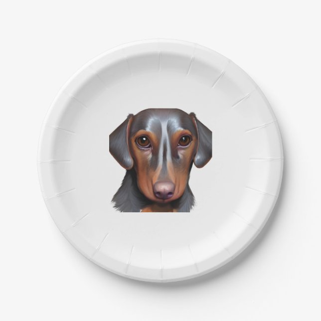 Prato De Papel Querido Dachshund (Frente)