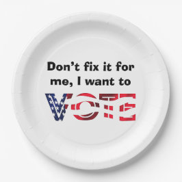 Prato De Papel Quero Votar