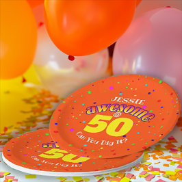 Prato De Papel QUINTA ANIVERSÁRIO DE ESPÉCIE Orange