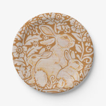 Rabbit Baby Bunnies Ouro Yellow Woodland Art