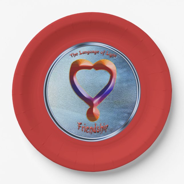 Prato De Papel Rabiscar no símbolo da Amizade (Frente)