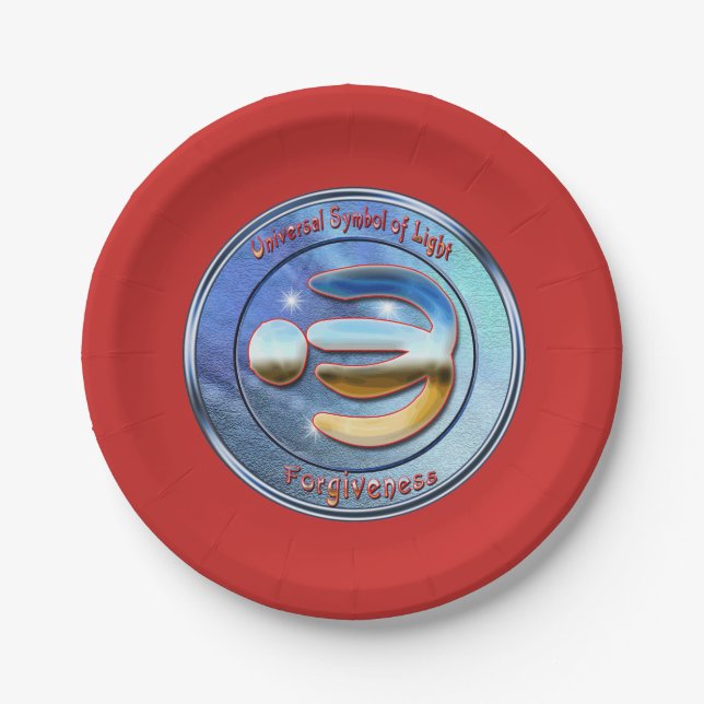 Prato De Papel Rabiscar no símbolo do perdão (Frente)