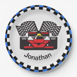 Prato De Papel Race Car - Placa de Design de Papel