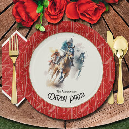 Prato De Papel Race Hormones Derby Party Red