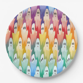 Prato De Papel Rainbow Ghosts