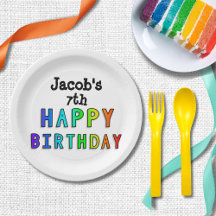 Rainbow Happy Birthday Personalizado