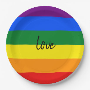 Prato De Papel Rainbow Pride
