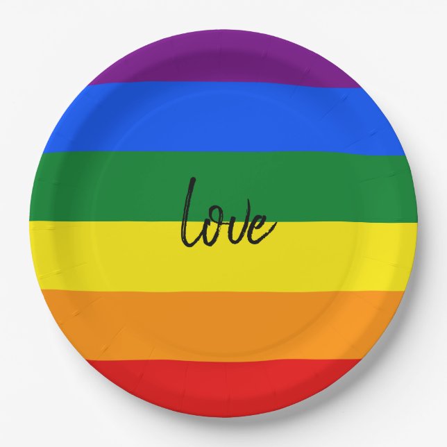 Prato De Papel Rainbow Pride (Frente)