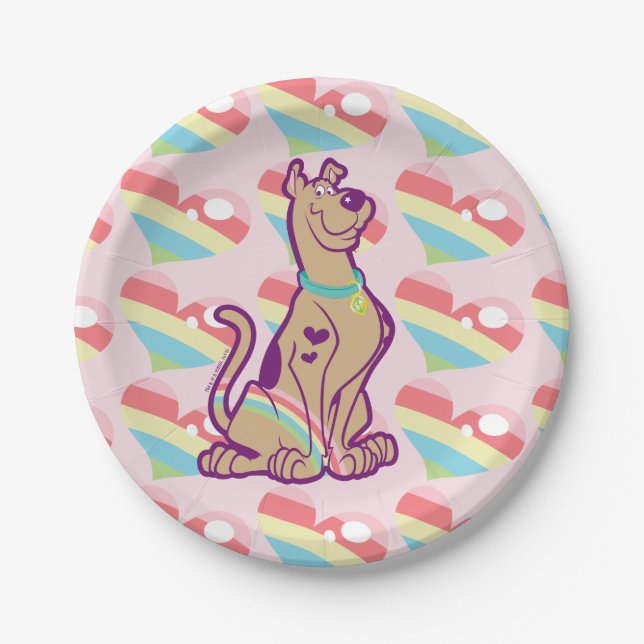 Prato De Papel Rainbow Scooby-Doo (Frente)